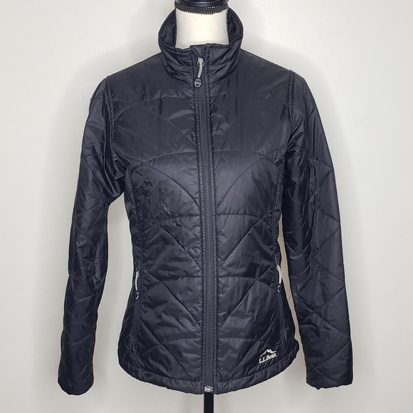 LL BEAN Jacket Size XS Black Lightweight PermaLoft Quilted Packable - Picture 4 of 15